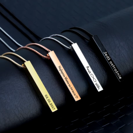 Tokio - Grawerowany Naszyjnik