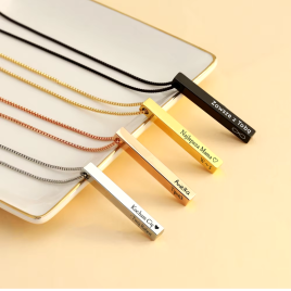 Tokio - Grawerowany Naszyjnik