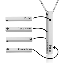 Tokio - Grawerowany Naszyjnik