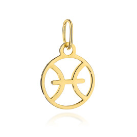 Zawieszka złota znak zodiaku RYBY