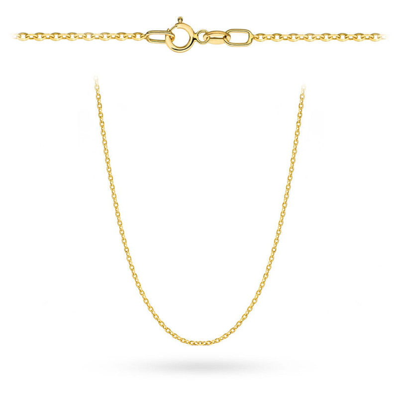 Łańcuszek złoty - splot rolo diamentowany 70 cm