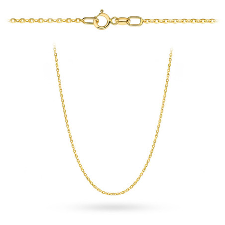 Łańcuszek złoty - splot rolo diamentowany 70 cm