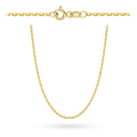 Łańcuszek złoty - splot rolo diamentowany 70 cm
