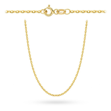 Łańcuszek złoty - splot rolo diamentowany 70 cm