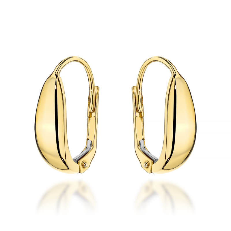 Kolczyki złote łezki klasyczne gładkie