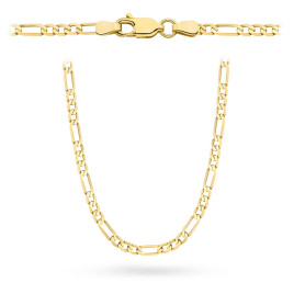 Łańcuszek złoty pr. 585 - splot figaro 60 cm