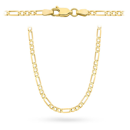 Łańcuszek złoty pr. 585 - splot figaro 60 cm