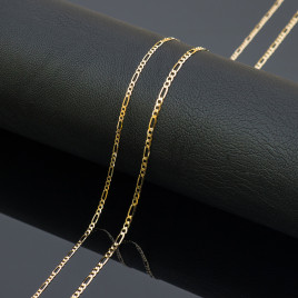 Łańcuszek złoty pr. 585 - splot figaro 60 cm