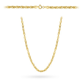 Naszyjnik złoty - splot irydia szeroki