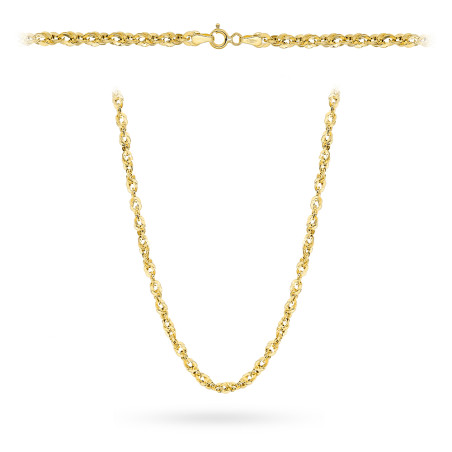 Naszyjnik złoty - splot irydia szeroki