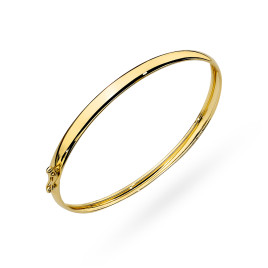 Bransoletka złota sztywna wąska o gładkim wykończeniu