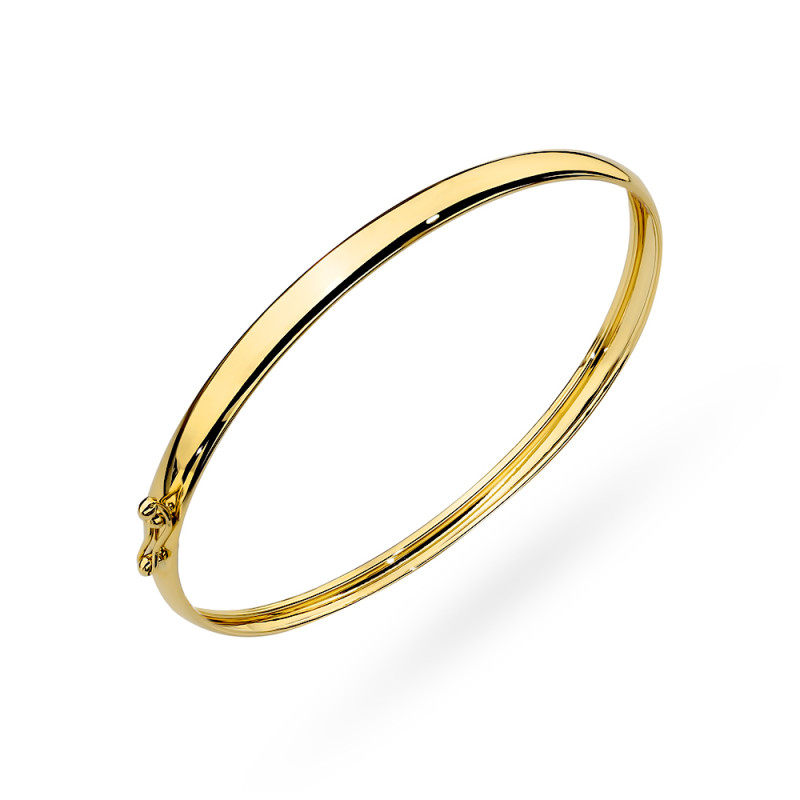 Bransoletka złota sztywna wąska o gładkim wykończeniu