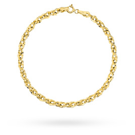 Bransoletka złota - splot irydia szeroki