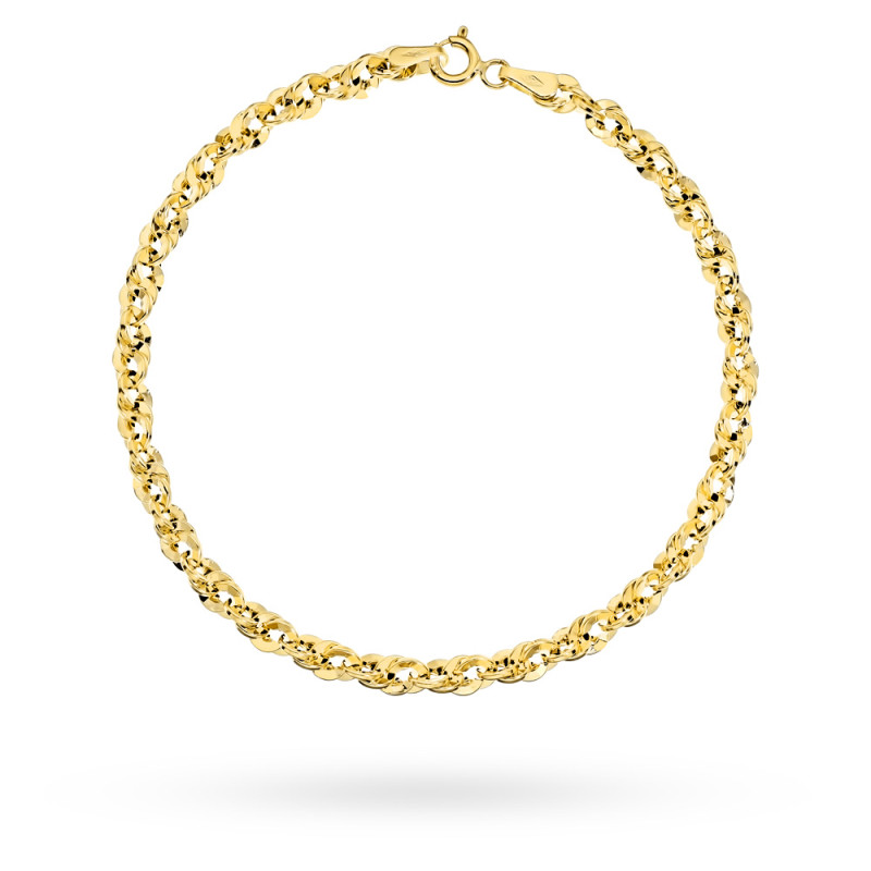 Bransoletka złota - splot irydia szeroki