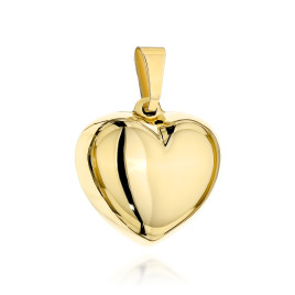 Zawieszka złota wypukłe serce o gładkim wykończeniu