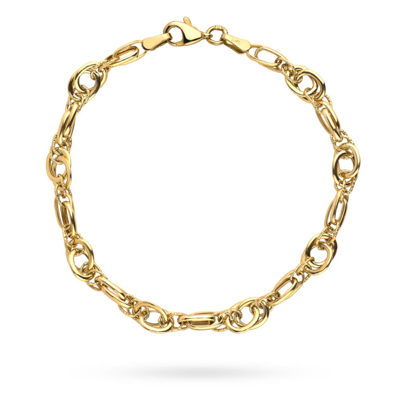 Bransoletka złota z kolekcji "GRANDE" zdobiona diamentowaniem