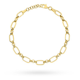 Bransoletka złota ogniwa i kółeczka