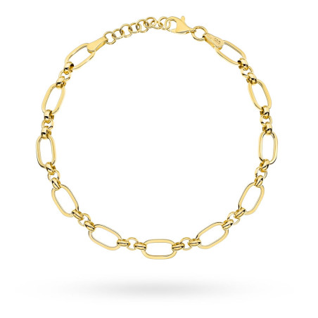 Bransoletka złota ogniwa i kółeczka