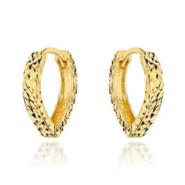 Kolczyki złote diamentowane łezki