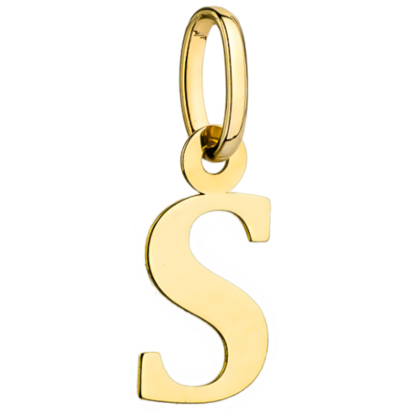 Zawieszka złota literka S duża