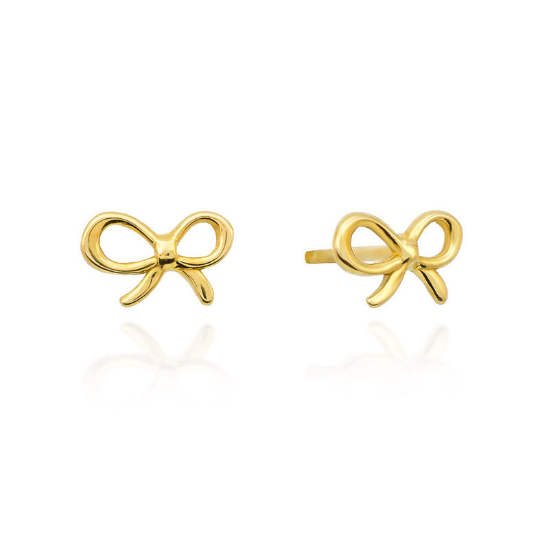 Kolczyki złote kokardki