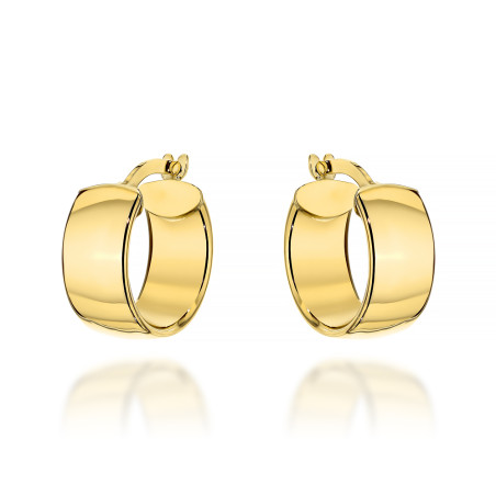 Kolczyki złote szerokie kółka