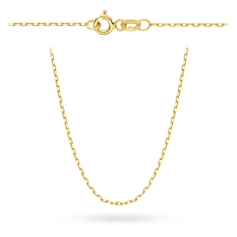 Łańcuszek złoty pr. 585 - splot ankier 60 cm