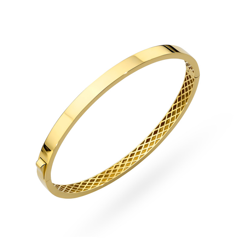 Bransoletka złota sztywna o gładkim wykończeniu