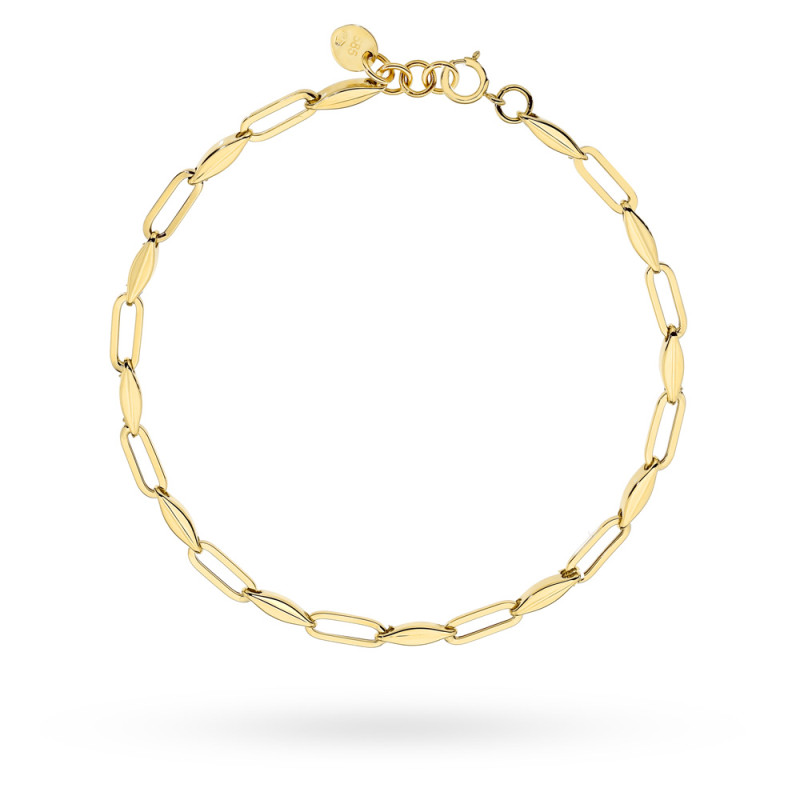 Bransoletka złota ogniwa i elipsy