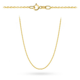 Łańcuszek złoty - splot rolo diamentowany 60 cm