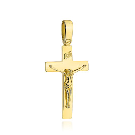 Krzyż złoty z ukrzyżowanym Jezusem