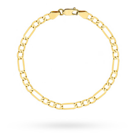 Bransoletka złota o splocie figaro