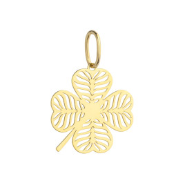 Zawieszka złota czterolistna koniczyna