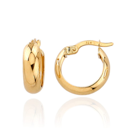 Kolczyki szerokie złote koła małe na angielskim zapięciu