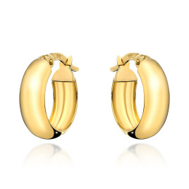 Kolczyki szerokie złote koła małe na angielskim zapięciu