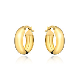 Kolczyki szerokie złote koła małe na angielskim zapięciu