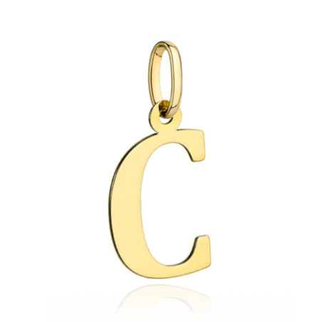 Zawieszka złota literka C duża