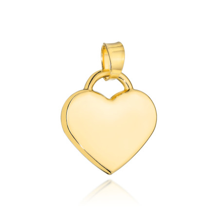 Zawieszka złota gładkie serce średnie