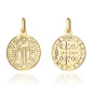Medalik złoty dwustronny św. Benedykt duży