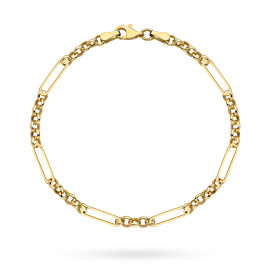 Bransoletka złote ogniwo i splot kółeczek