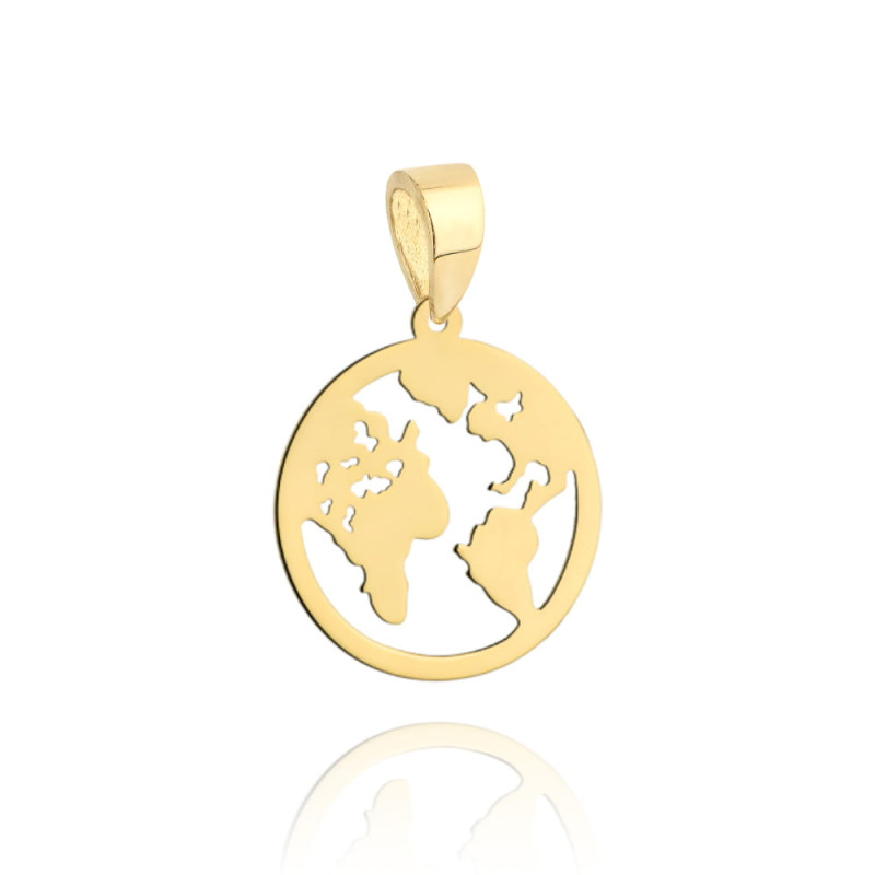 Zawieszka złota kula ziemska