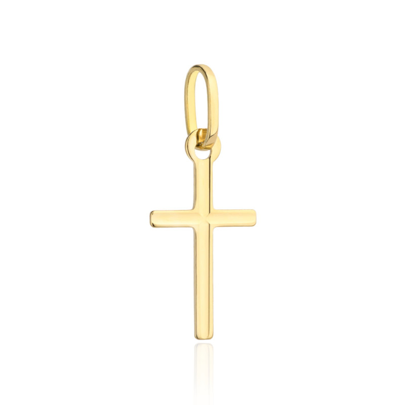 Złoty krzyżyk delikatny żłobiony mały pr. 375