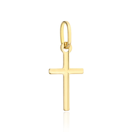 Złoty krzyżyk delikatny żłobiony mały pr. 375