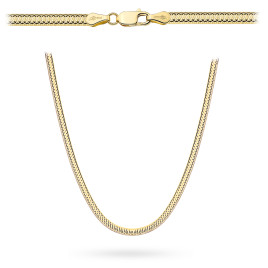 Naszyjnik złoty jednostronnie diamentowany 3mm