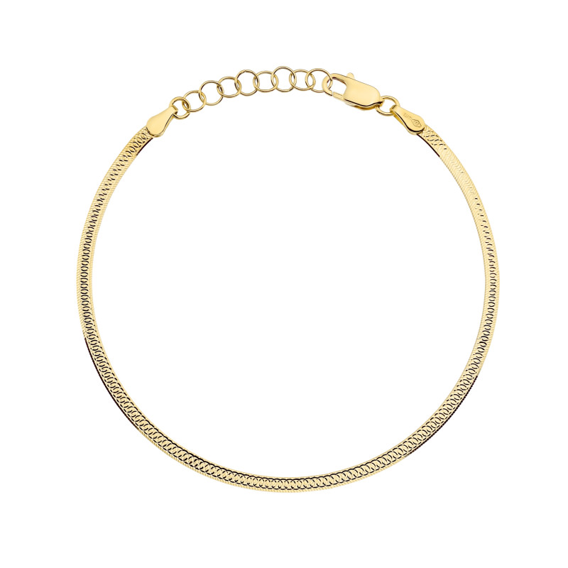 Bransoletka złota jednostronnie diamentowana 2,5mm