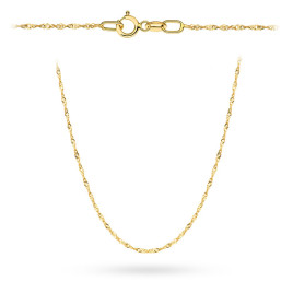 Łańcuszek złoty - splot singapure 50 cm pr. 375
