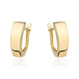 Kolczyki złote gładkie duże na angielskim zapięciu pr. 375