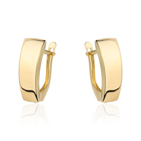 Kolczyki złote gładkie duże na angielskim zapięciu pr. 375