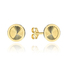 Kolczyki złote kółka w gładkiej oprawie pr. 375