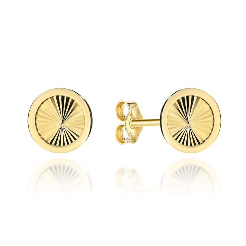 Kolczyki złote kółka w gładkiej oprawie pr. 375